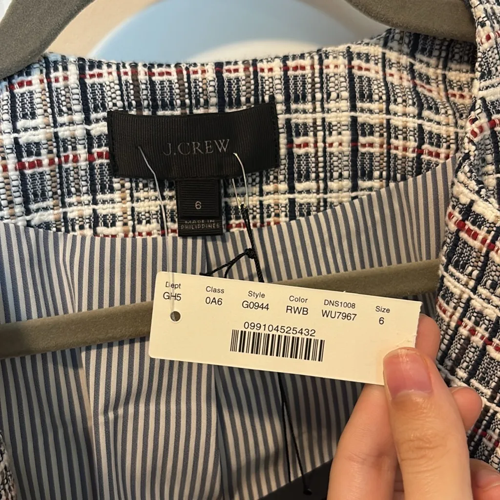 J crew  Fringe Tweed Lady Jacket Blazer - Image 11