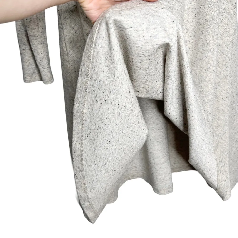 Lou & Grey Heather Oatmeal Gray Knit V Back Fit & Flare Dress - Image 4