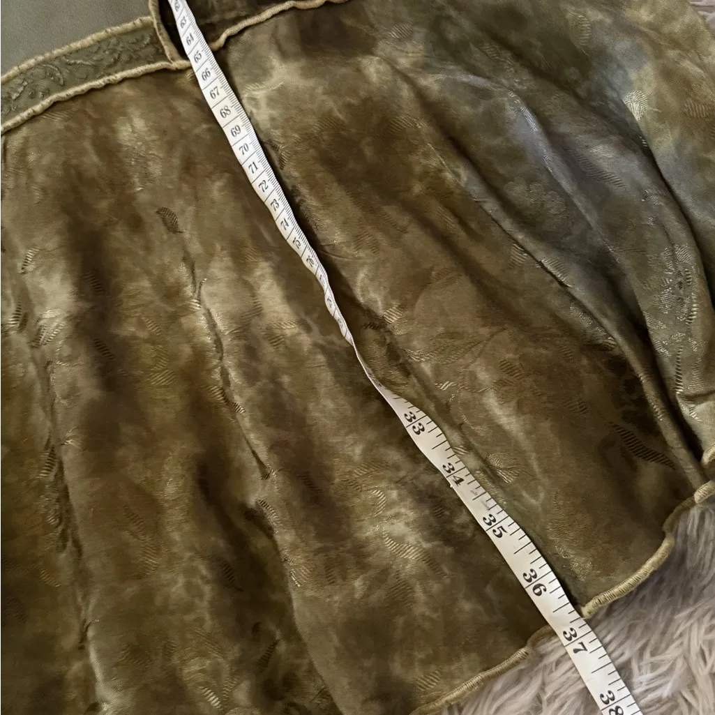 Midnight Velvet Sage Green maxi skirt bohemian boho womens size Large - Image 10