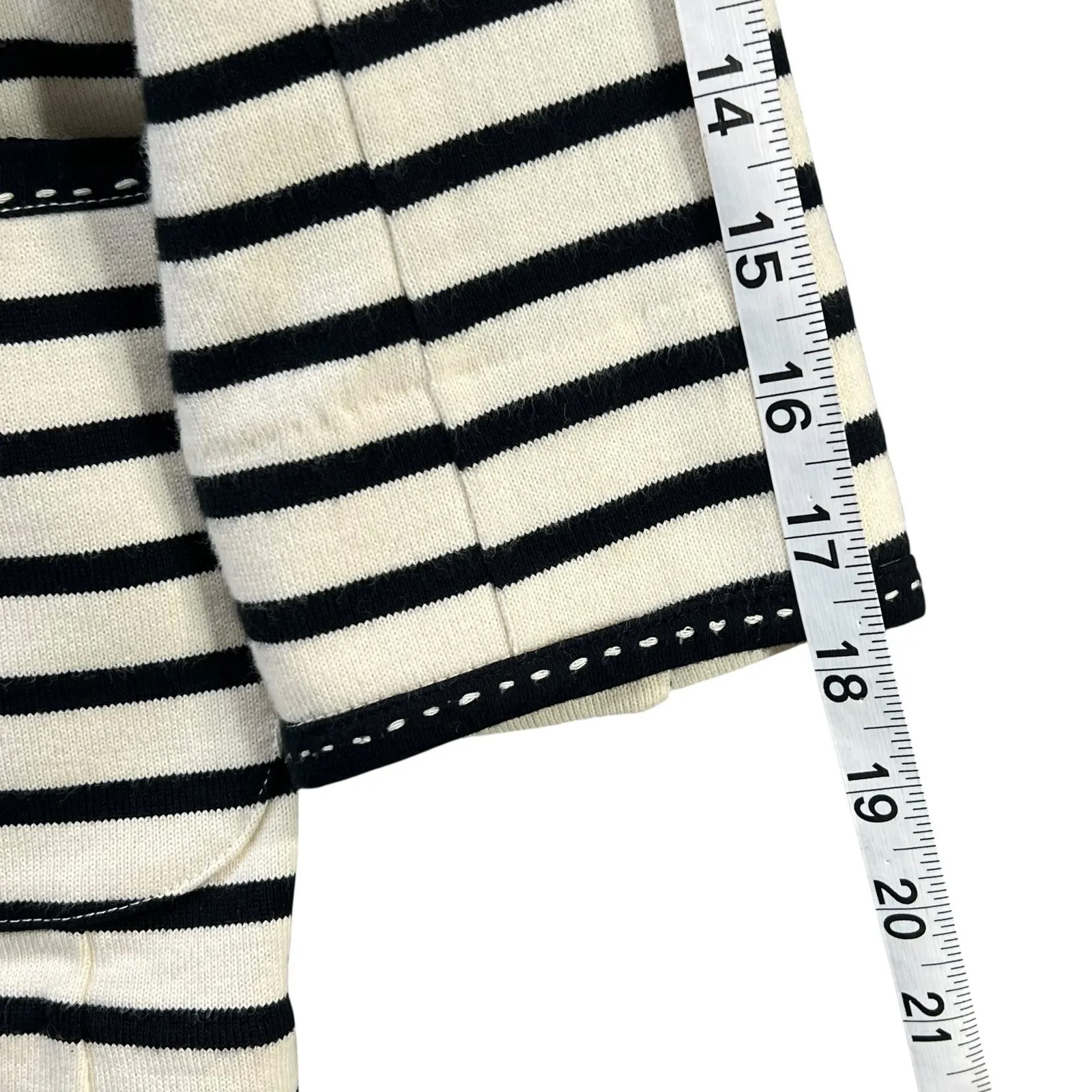 A.v.v. Standard Michel Clan Knit Blazer Jacket Small Black Striped Career Luxury - Image 10