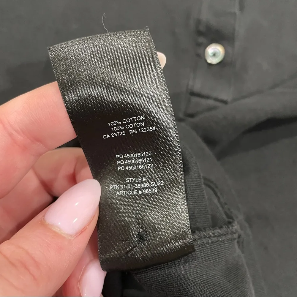 Aritzia Babaton Black Deaton Tennis Short Sleeve Shirt - Image 9