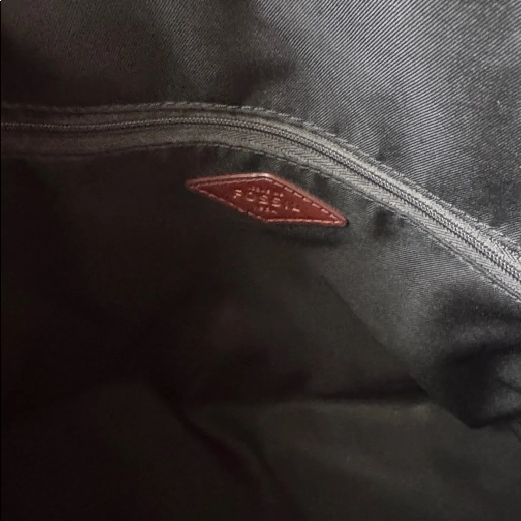 Fossil Black Pleather Tote - Image 4