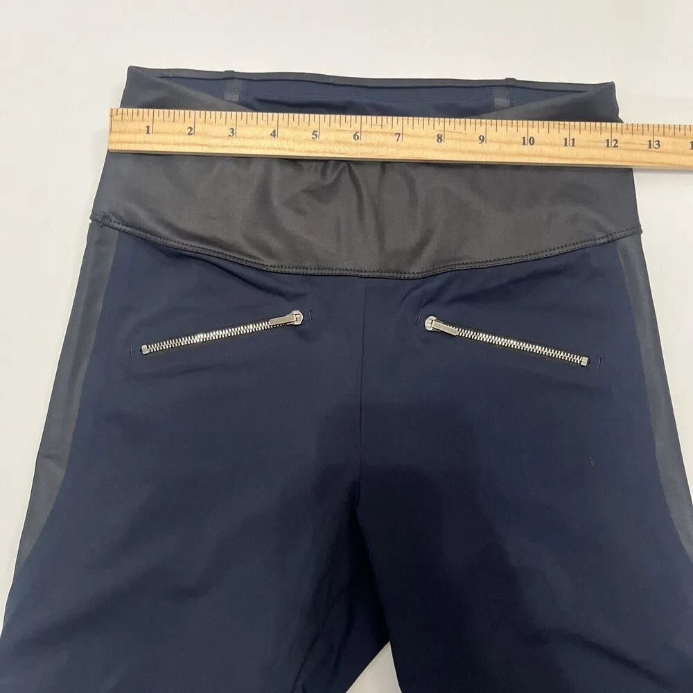 ADAY Throw And Roll Navy Blue And Black Leggings Size Small - Image 6