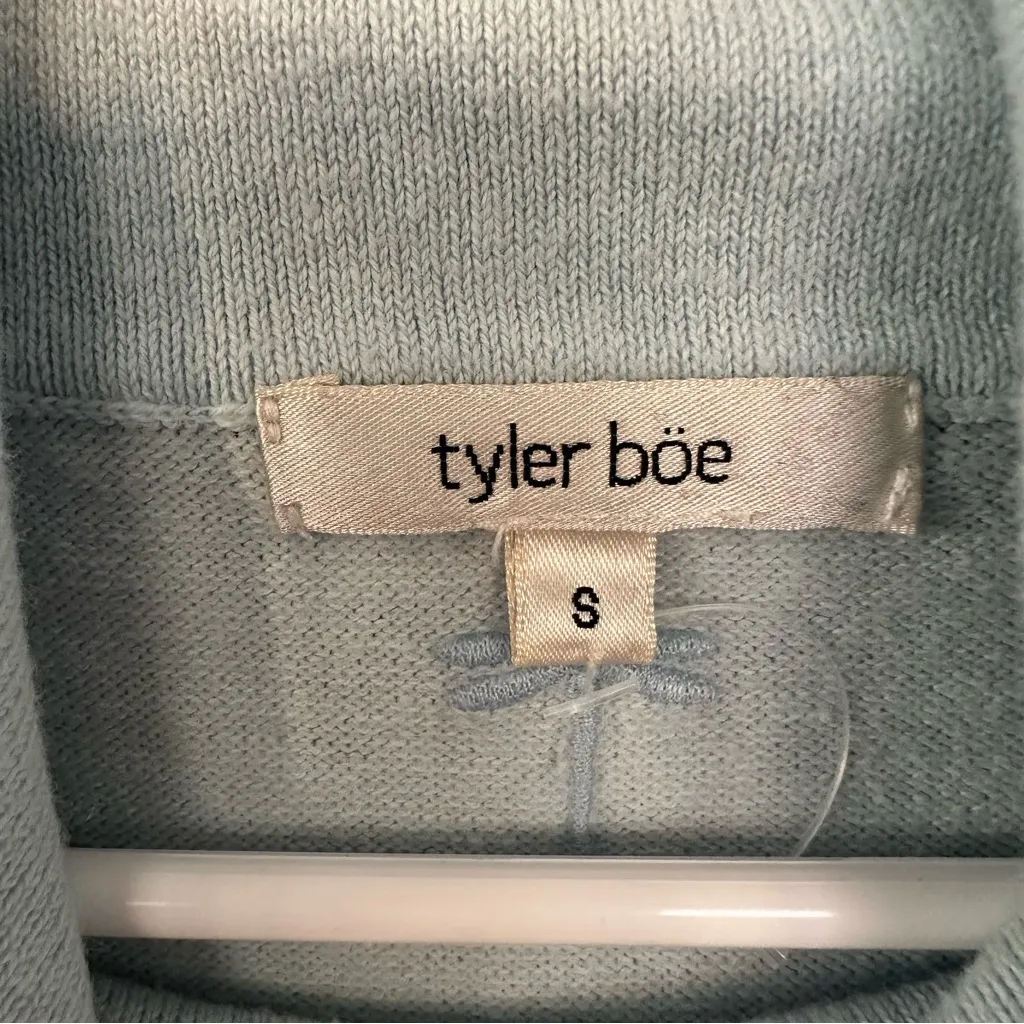 Tyler Boe Kim Cowl Neck Sweater Dress Cotton Cashmere Blend Womens Small Blue - Image 5