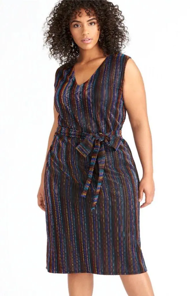 NWOT RACHEL Rachel Roy ERMA DRESS Sequins Metallic Thread Blue Size 2X - Image 7