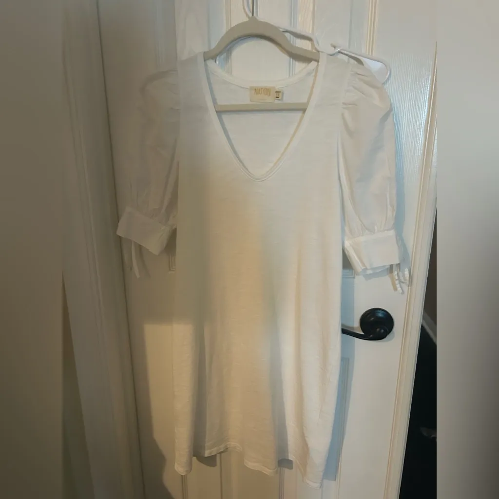 NATION WHITE PRIMA cotton DRESS XS - Image 6