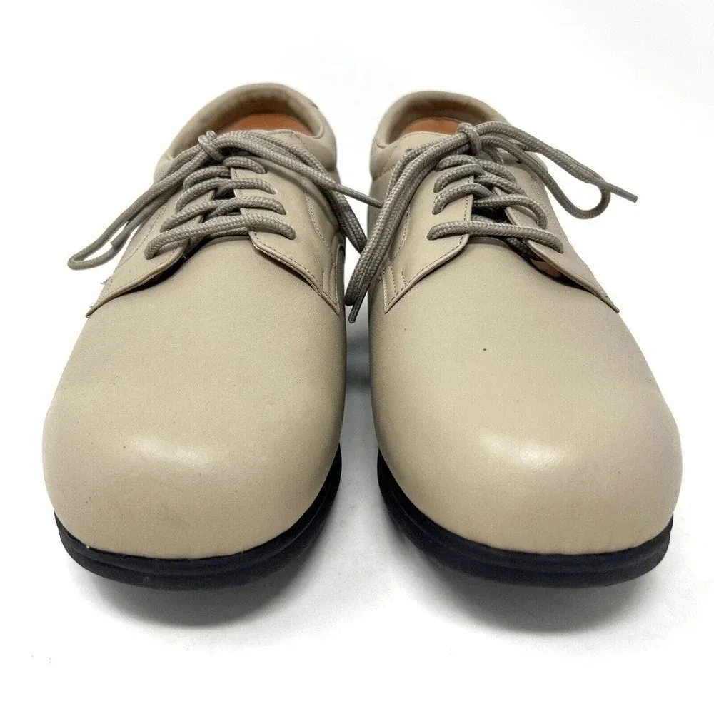 Apex Ambulator Shoes Diabetic‎ Lace Up Leather Walking Tan Neutral Women's 9 - Image 5