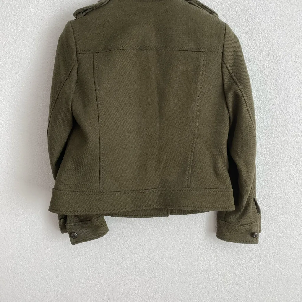 NWT Banana Republic Women's Regal Olive Green Peacoat - XSP - Image 2