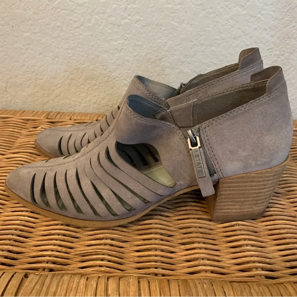 1 State Arnet Heeled Leather Slip on Shoe Size 8 - Image 5