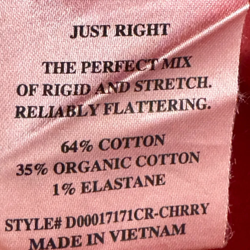 DAZE DENIM Stitch Fix Shy Girl High Rise Crop Flare Jean Womens Sz 32 Cherry Red - Image 11