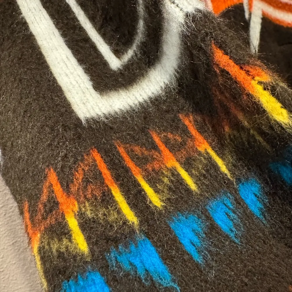 Earth Ragz Wool Cotton Blend Aztec Southwestern Hoodie Jacket Women Size Small - Image 3