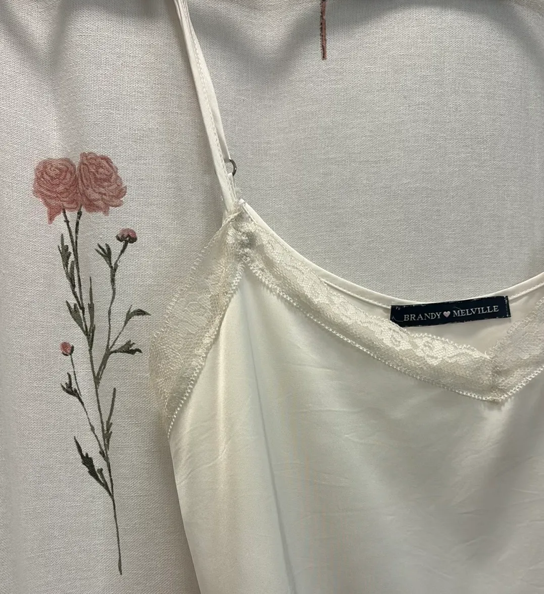 Lace Trim Champagne Cami - Image 2