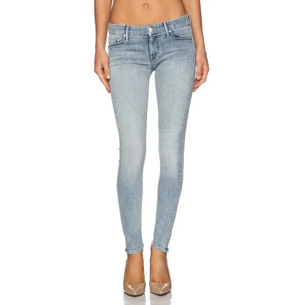 Mother Denim Looker Ankle Fray Jeans in Clear as Day Size‎ 25 Blue - Image 3