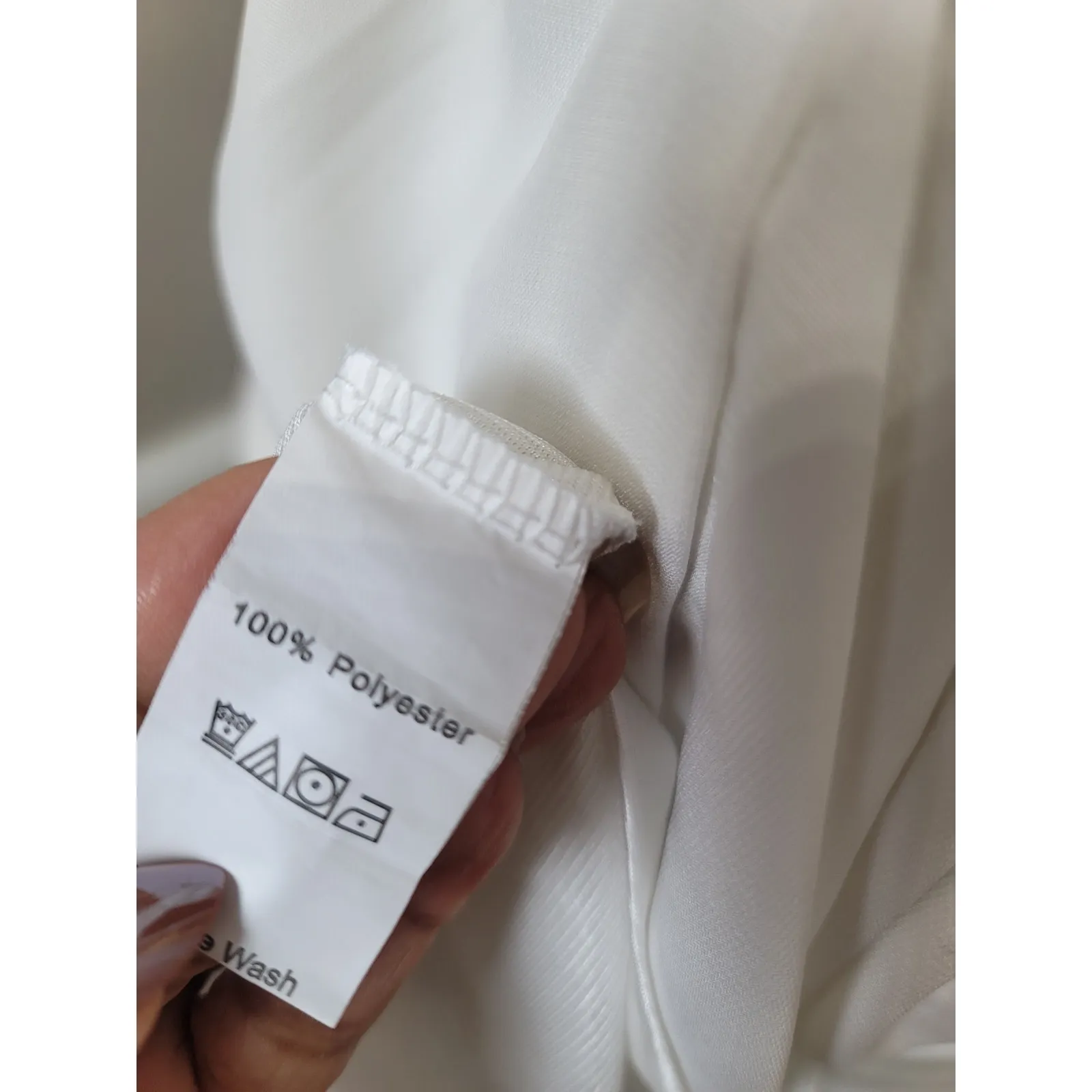 Ecowish Sundress Women Size L White Lace Tiered Sleeveless Summer Beach Casual - Image 11