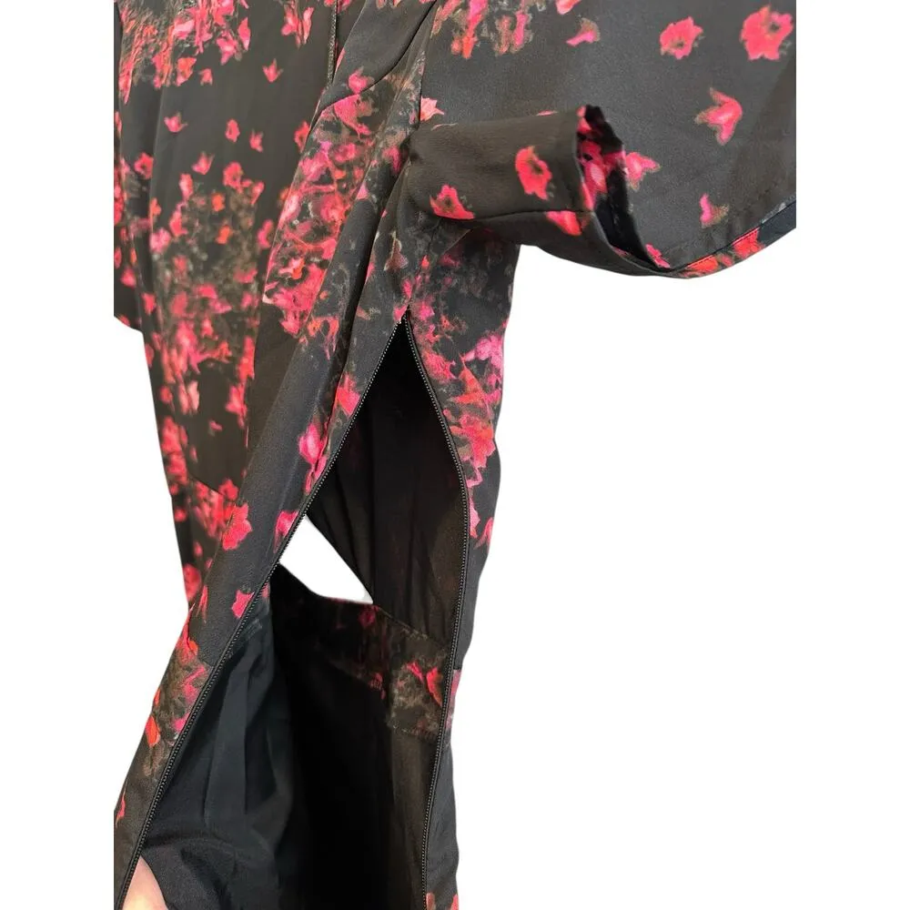 Jack by BB Dakota Hanna Back Cut Out Fit Flare Floral Short Sleeve Dress Size 4 - Image 9