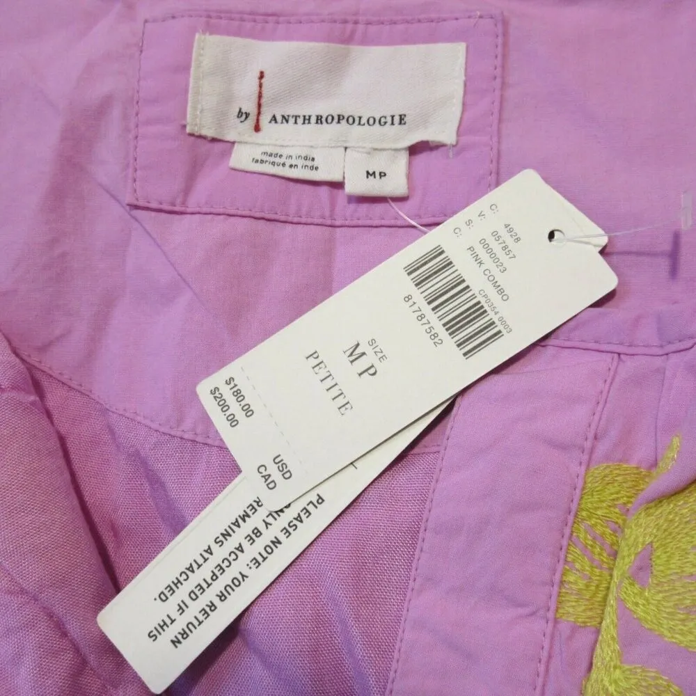 NWT Anthropologie Maeve Somerset Maxi in Pink Embroidered Edition Dress MP - Image 5