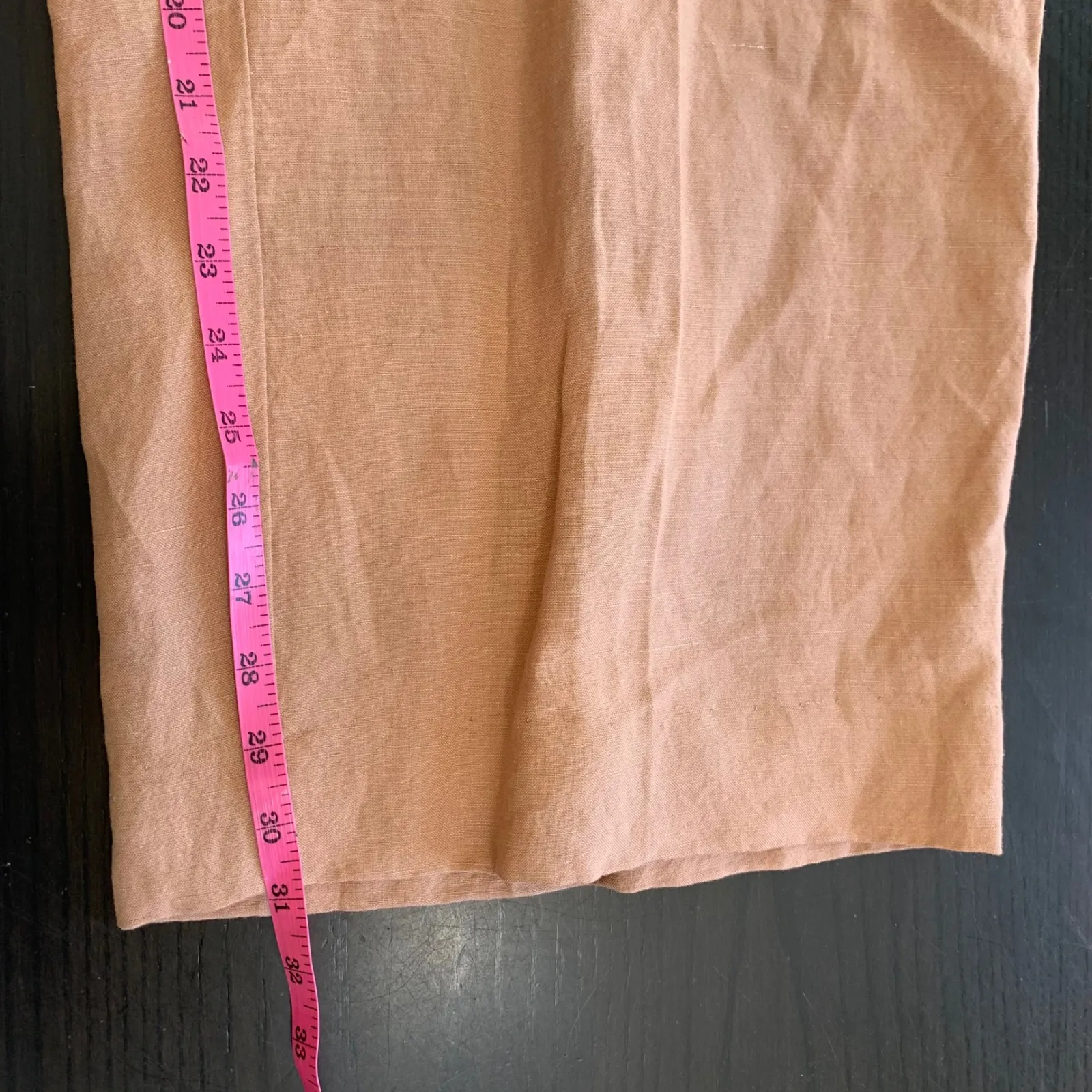 J Jill Linen Blend Wide Leg Pants XL Tall Brown Comfort Pockets READ HEMMED - Image 10