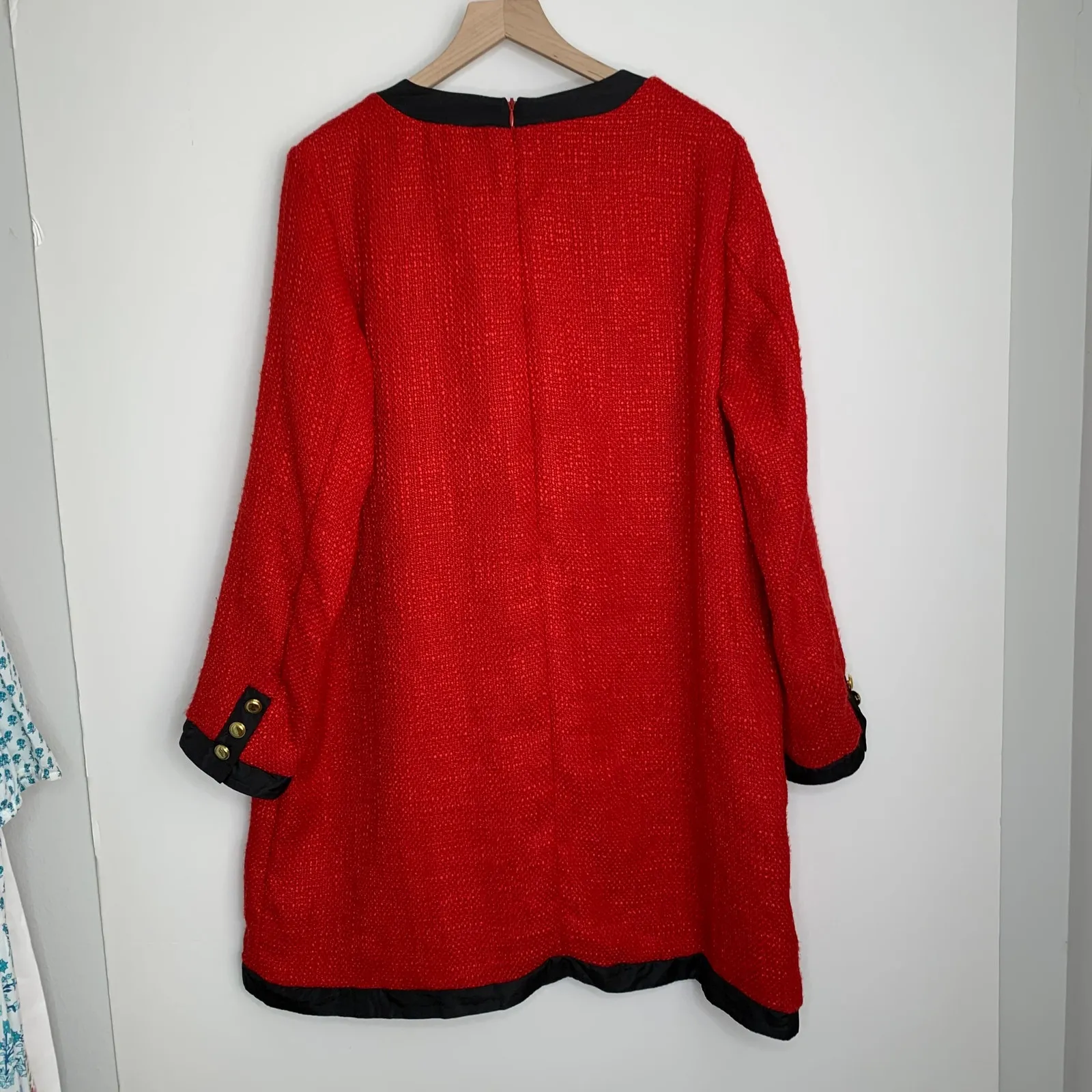 Tuckernuck Pomander Place Coco Tweed Bow Mini Dress in Red XXXL Womens - Image 3