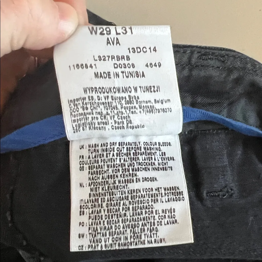 Lee Ava Flare Leg Jeans Black Wash Size 29 - Image 8