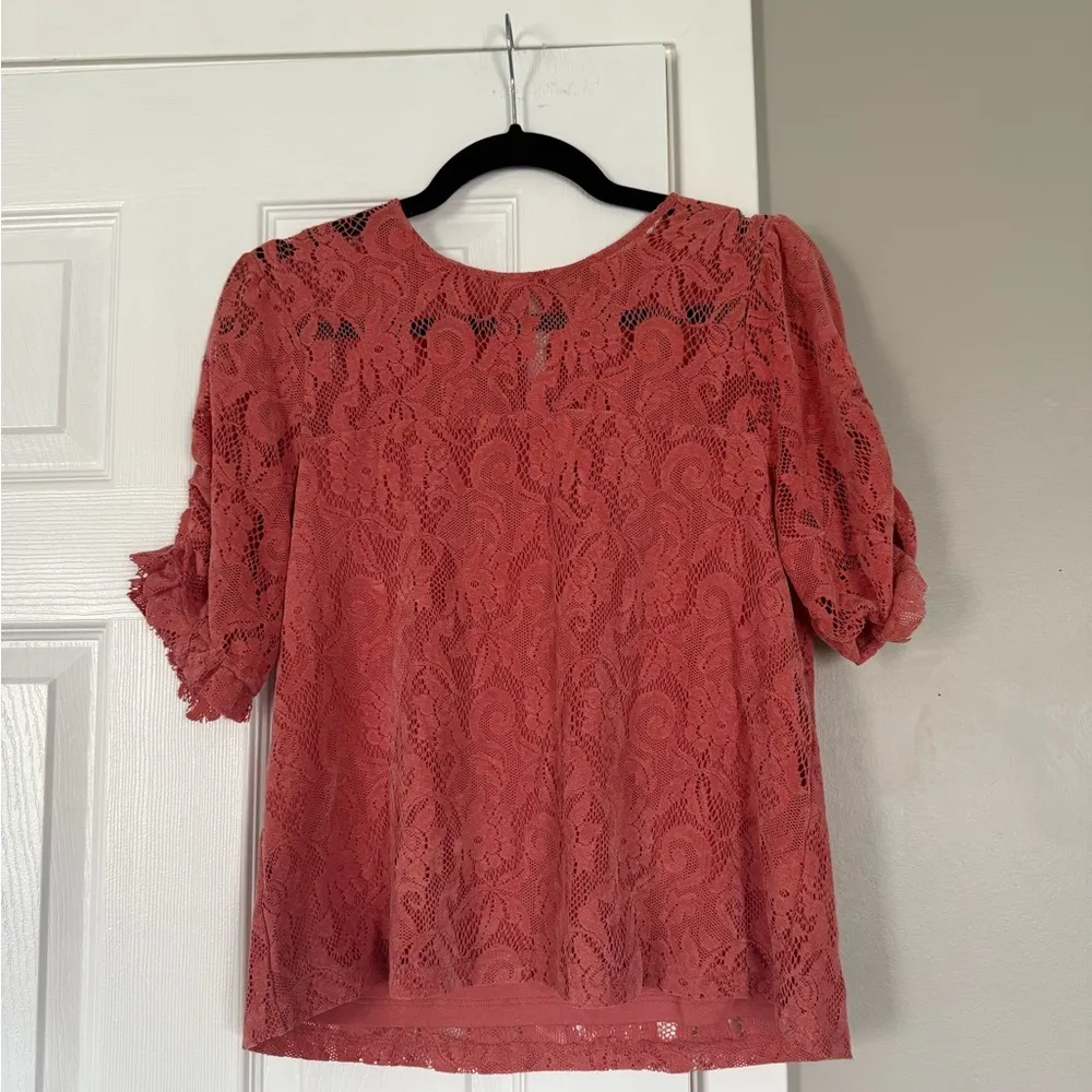 Anthropologie Parvati Feminine Boho Lace Top - Image 2