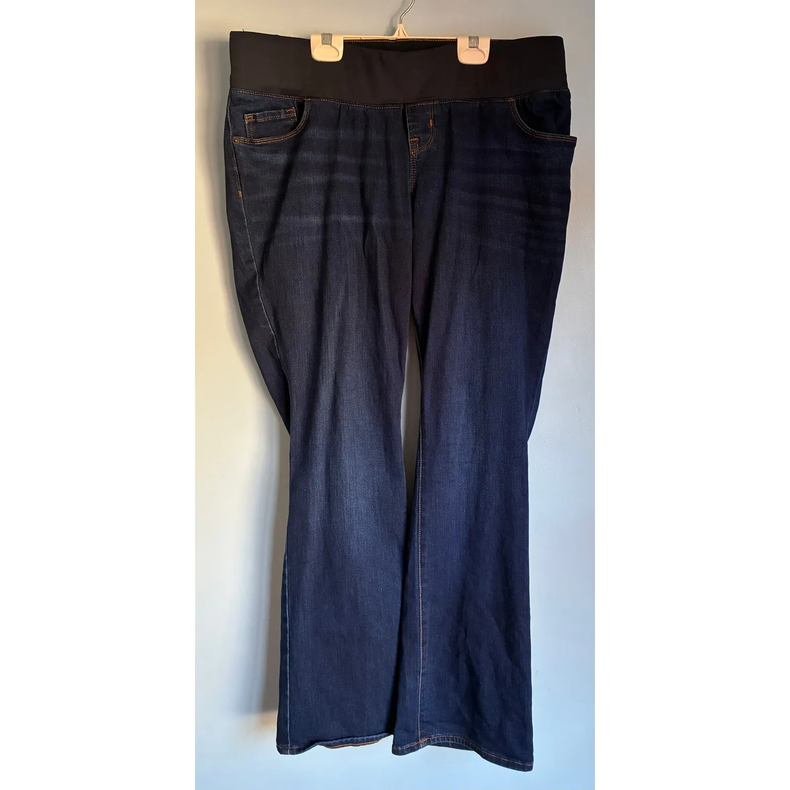 Maternity Jeans Old Navy Boot Cut Front Low Panel Size 14 - Image 3