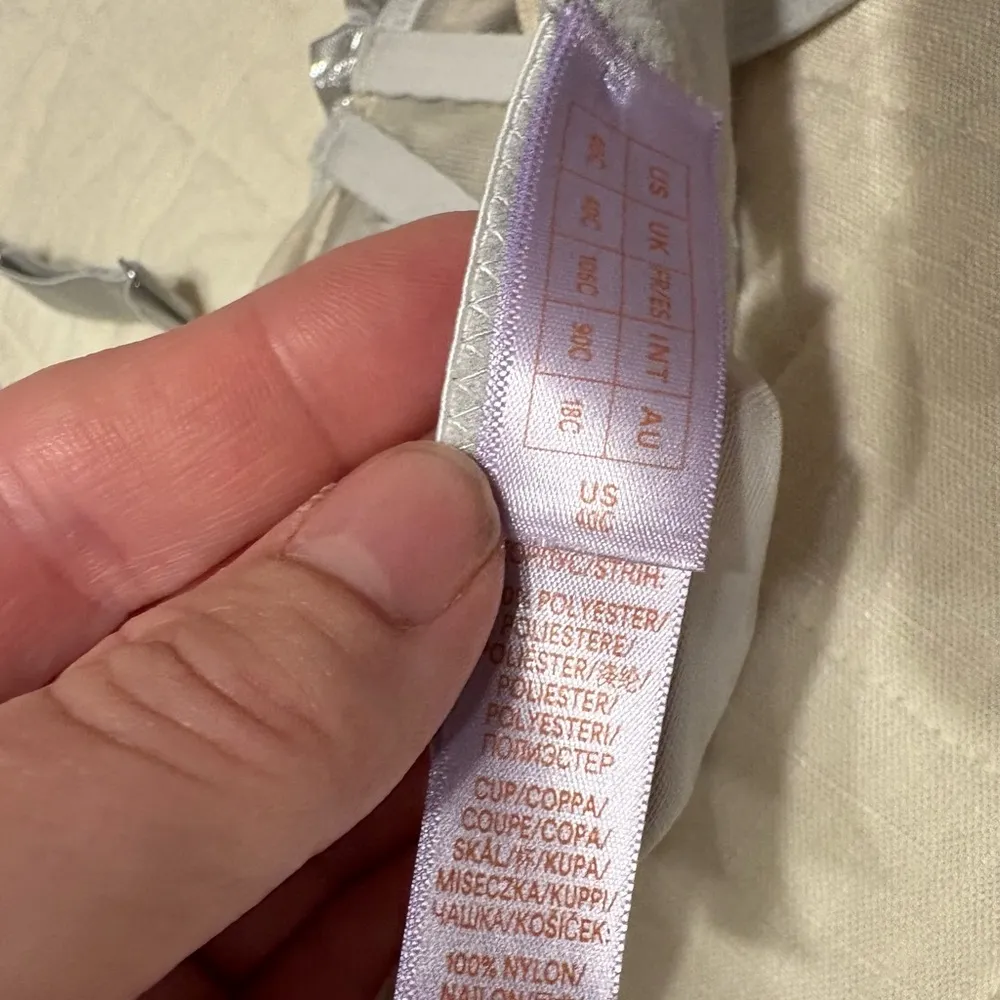 NWT Savage X Fenty Bra 40C Silver Metallic Pleated Bralette | Festival Lingerie - Image 7