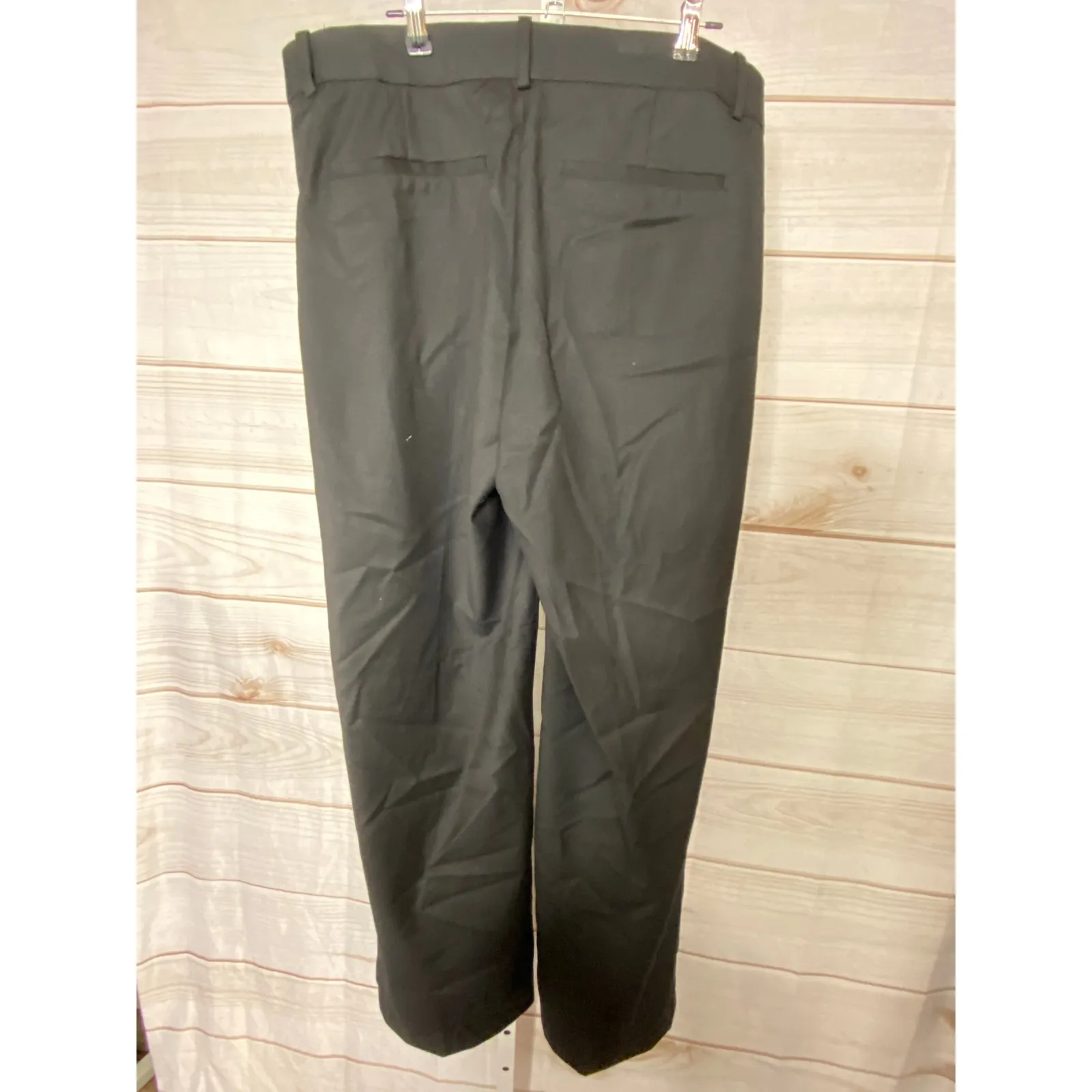 Brand New H&M Women's Size 12 Black Ankle Length Flat Front Pants Trousers - Image 3