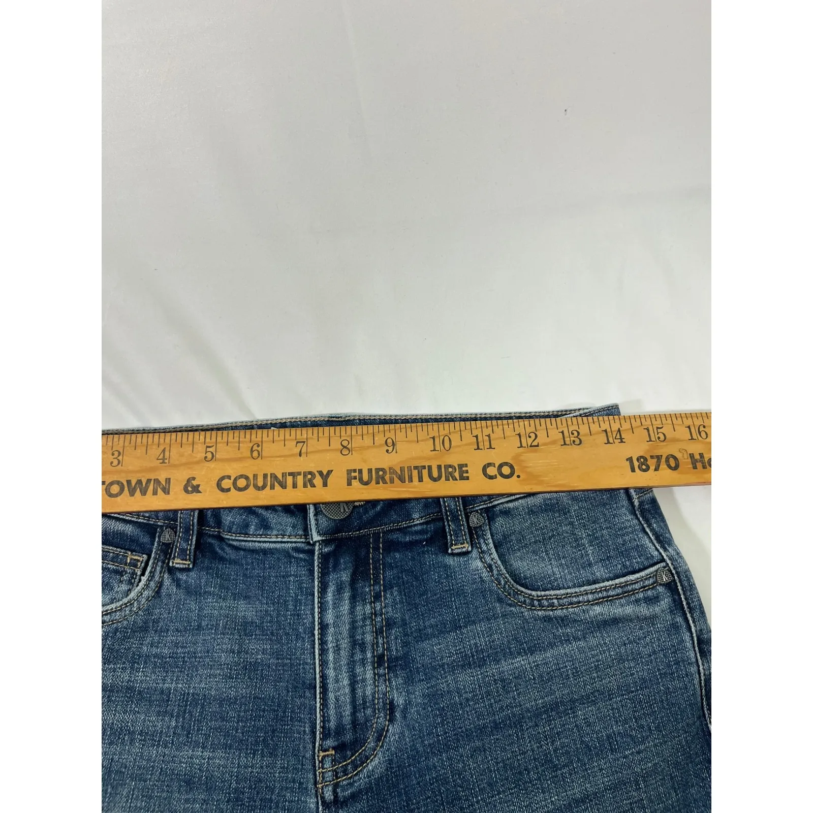 KUT From The Kloth Amy Crop Straight Leg Jeans Distressed Blue Women's Sz 0 - Image 12