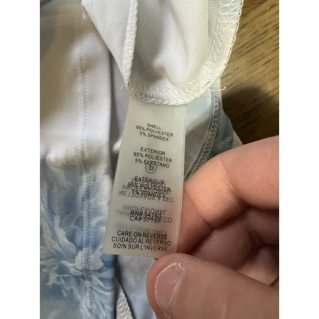 Calvin Klein Women Size XL‎ Sleeveless Blouse Floral Lightweight Pleated Keyhole - Image 7