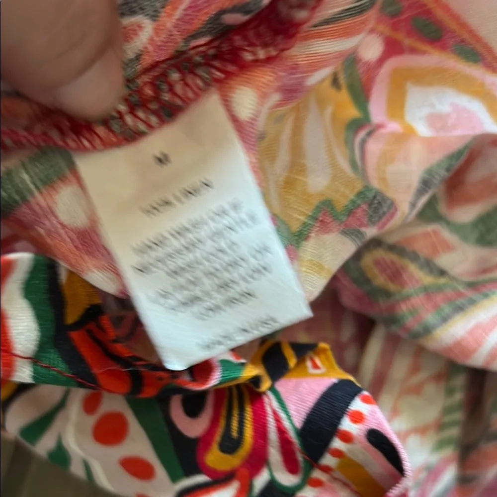 Colorful Patterned Mini Dress Red Size M - Image 5