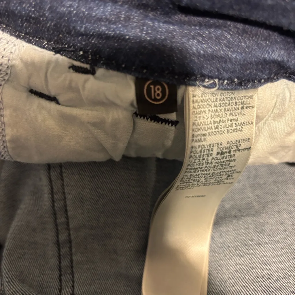 Jen 7 By 7 For All Mankind Kick Crop Dark Denim Jean Size 18 Stretch Casual Fall - Image 9