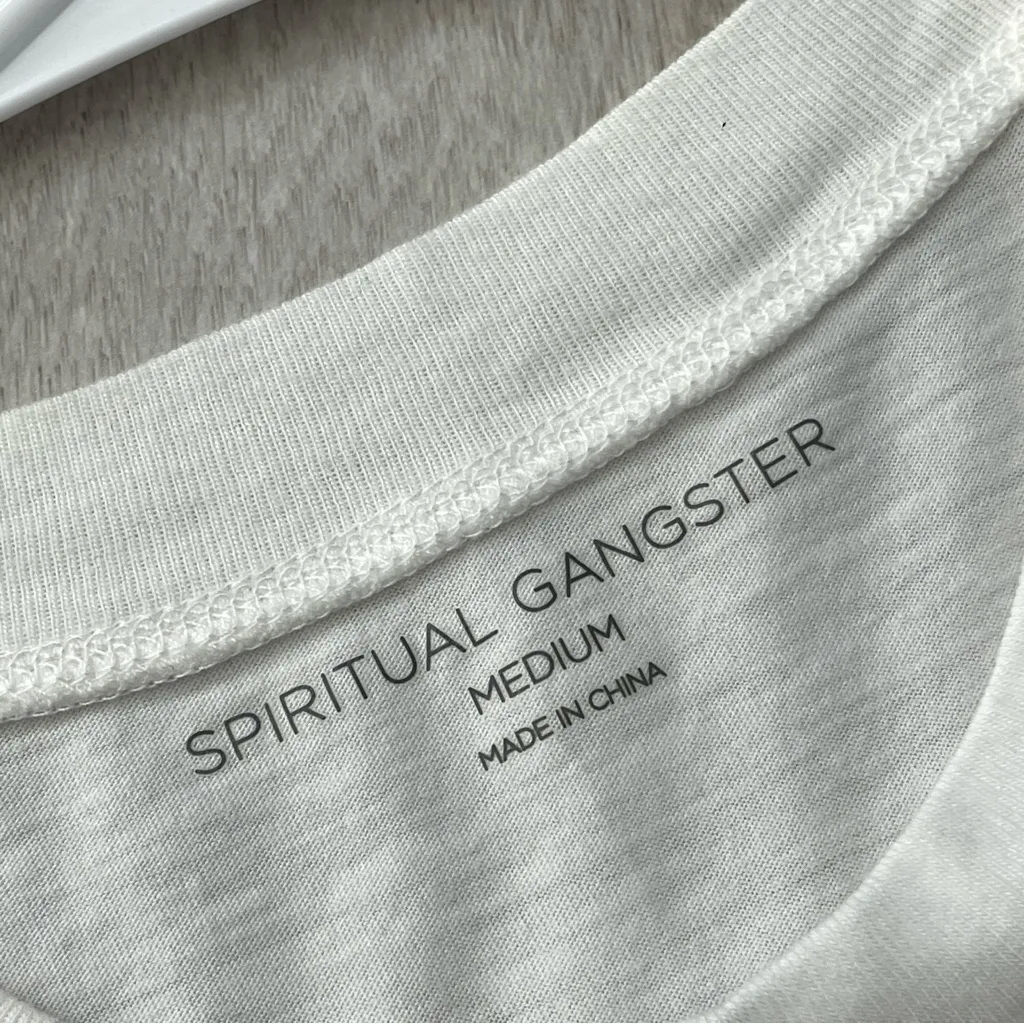 Spiritual Gangster Tank Top bamboo embroidered good things womens White medium - Image 2
