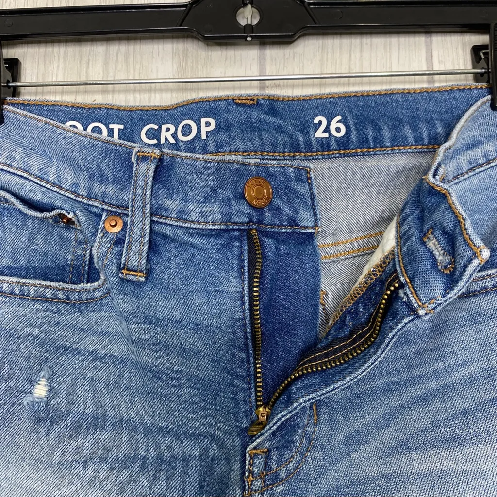 J. Crew 9” Billie Demi Boot Crop Jeans in Christy Wash size 26 BA622 - Image 11