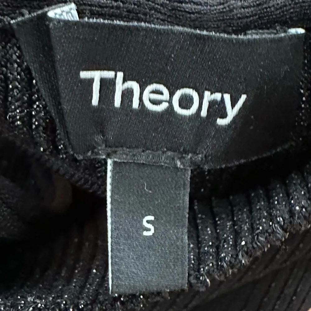 Theory Black Sleeveless Knit Fit & Flare Dress size small - Image 4