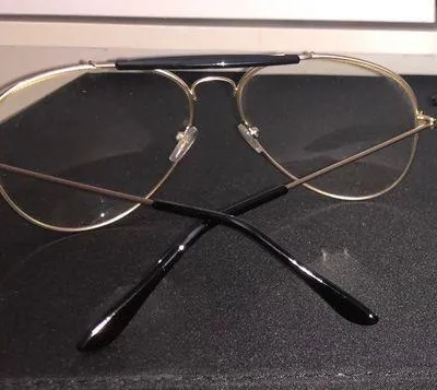 Gold Framed Aviator Glasses - Image 2
