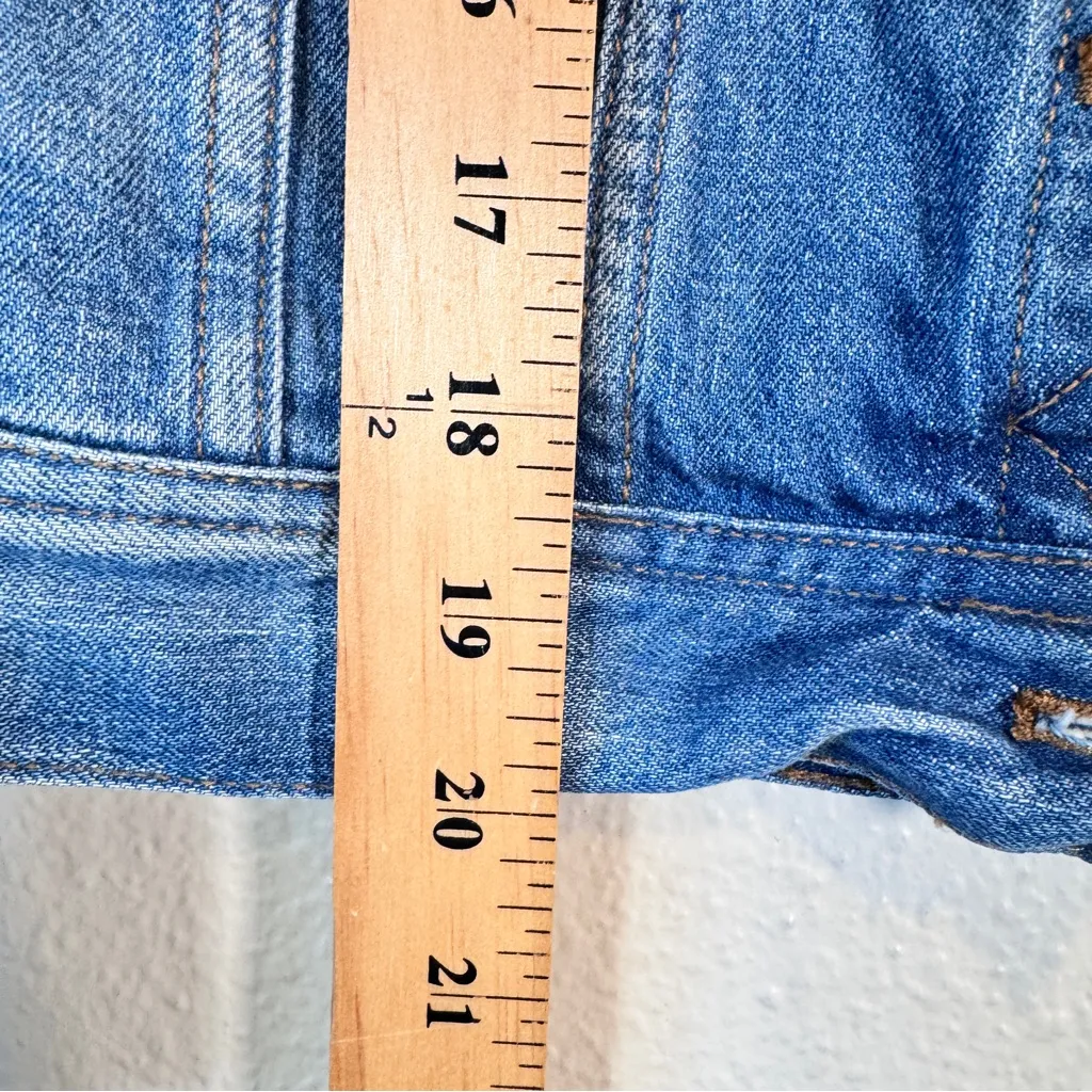 J Crew Blue Denim Jacket Womens XXS Jean Classic Fall Staple Basic Capsule - Image 3