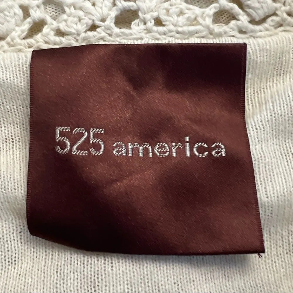 525 America Womens Cream Crochet Blazer Size S Boho Coastal Grandma Festival - Image 9
