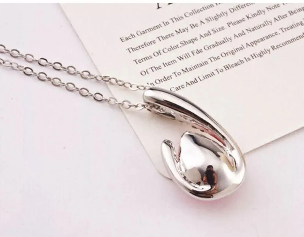 Sterling Silver Simulated Blue Sapphire Birthstone Pendant Necklace, Mothers Day - Image 2