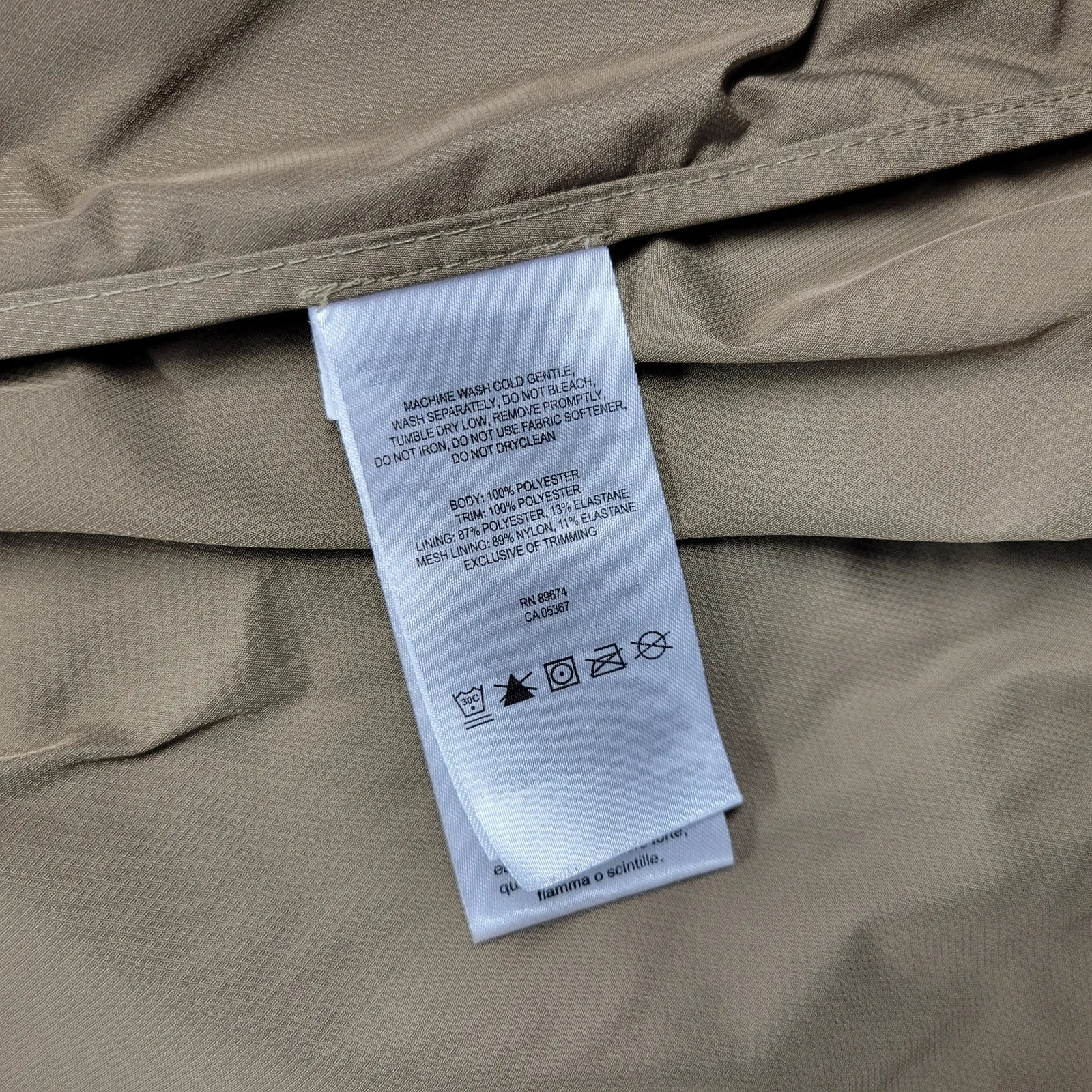 Mountain Hardwear Women’s XS Rain Jacket Hooded Olive Green Vented Parka - Image 15