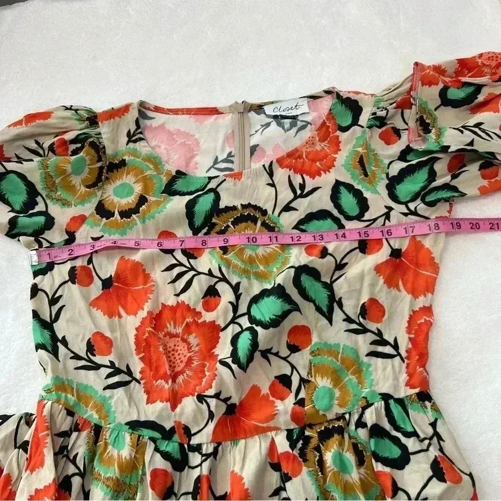 Closet London floral tropical dress Size 8 Orange - Image 9