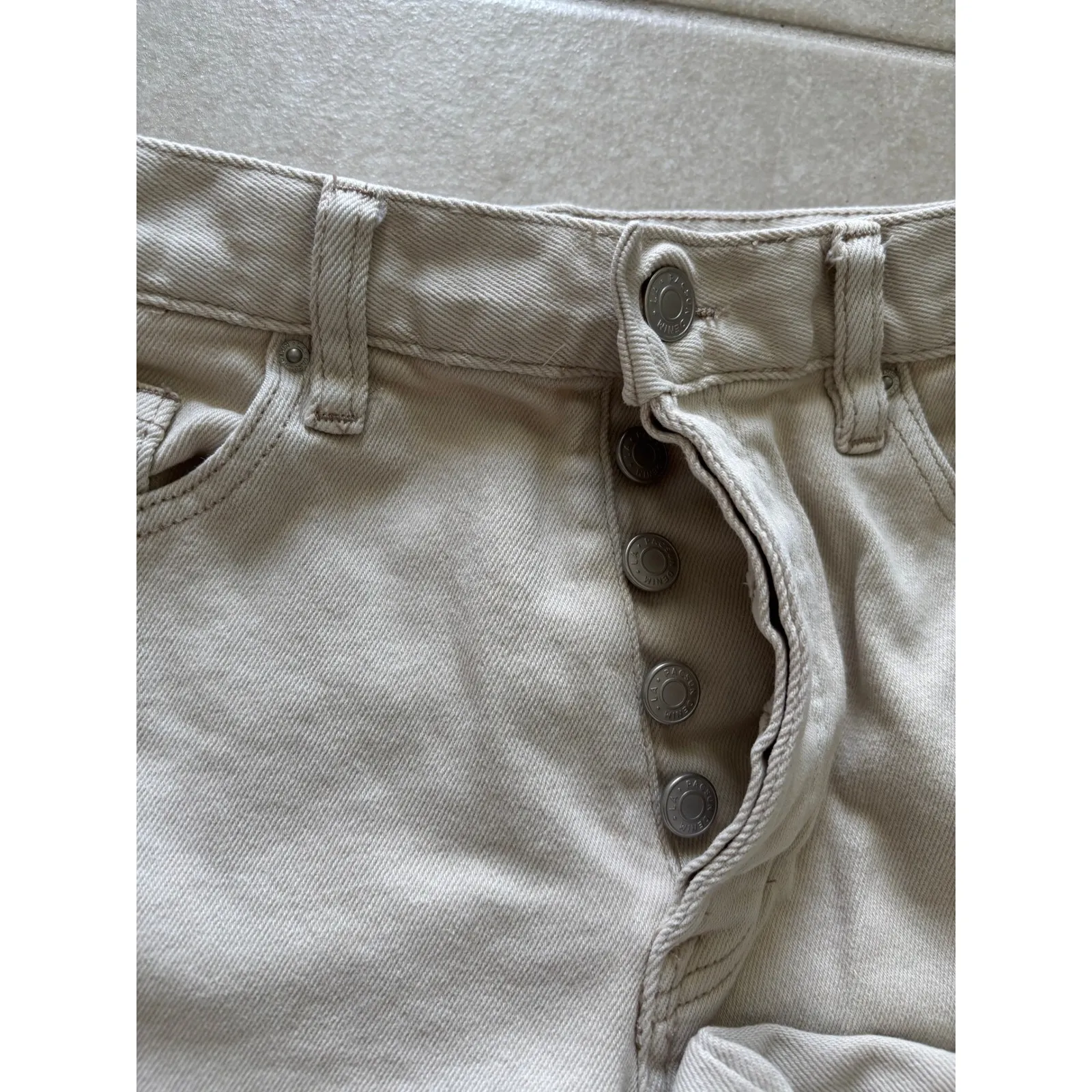 Pacsun Jeans Womens 28 Taupe Button Fly‎ High Rise Bootcut Denim Western Stretch - Image 6