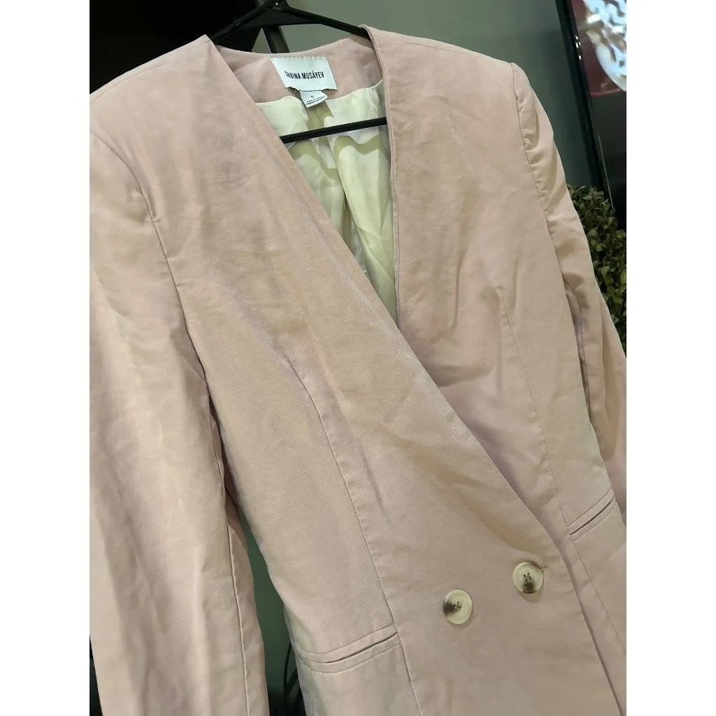 Sabina Musayev Breena Jacket Smoked Rose Womens Size Small Pink - Image 4