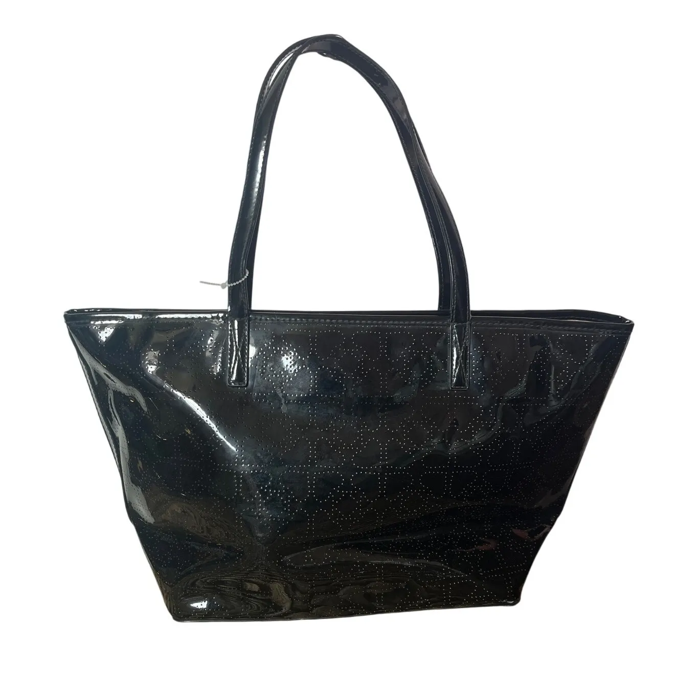 Kate Spade Large Harmony Metro Perforated Black Patent Leather Bag - Image 7