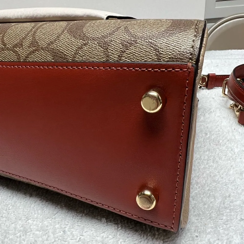 🔥🎁NEW! Coach Lane Carryall Satchel Handbag in Colorblock Msrp:$498.00 - Image 8