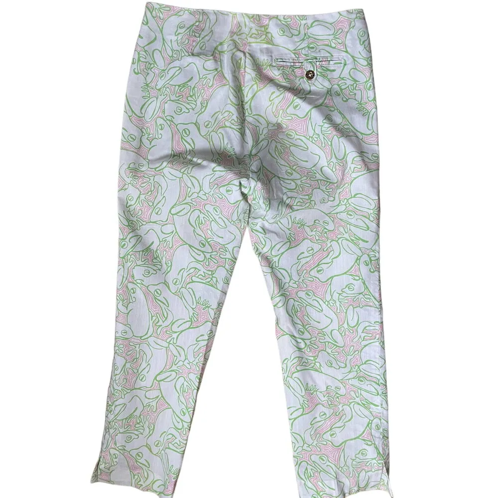 Lilly Pulitzer Originals Lilly's Pad Frog Resort Fit Capri Pants - size 4 - Image 2