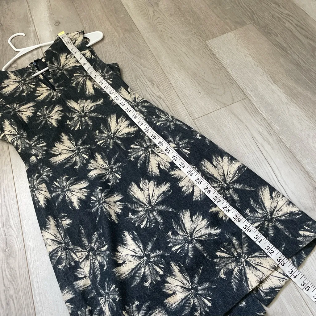 L'Agence Shift Dress palm tree sleeveless mini womens Gray size 4 tropical chic - Image 5
