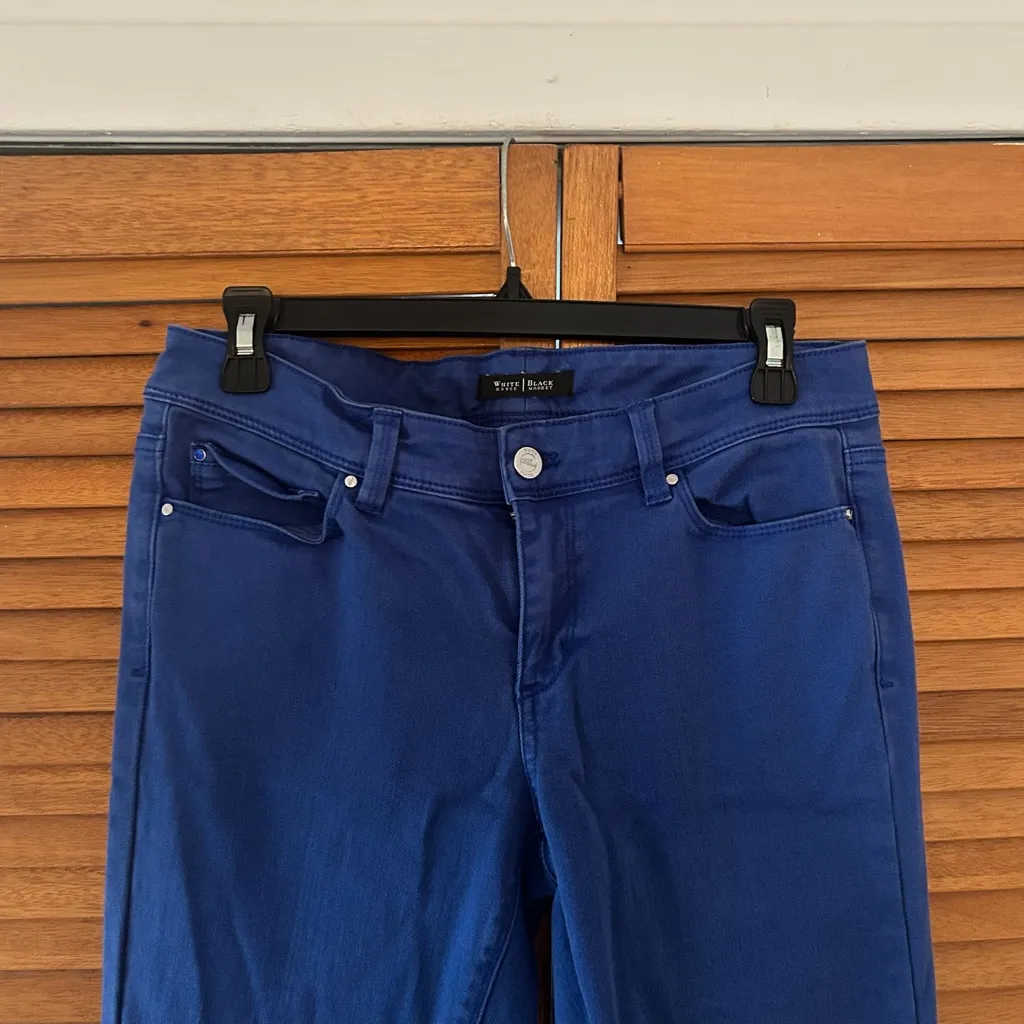 White House Black Market Women’s Blue Denim Slim Ankle Jeans Sz 4R - Image 2