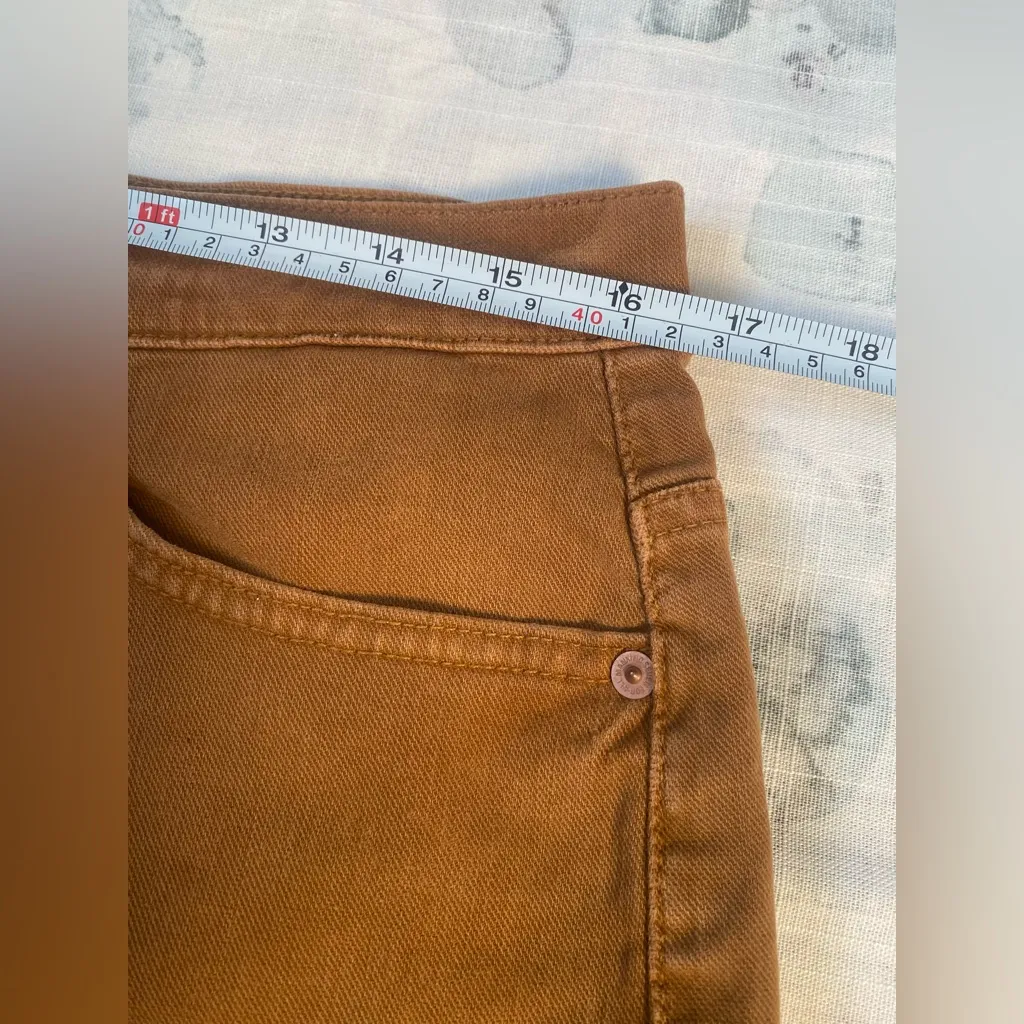 7 For All Mankind Brown Jean Shorts Cognac Brown SZ 31 - Image 7