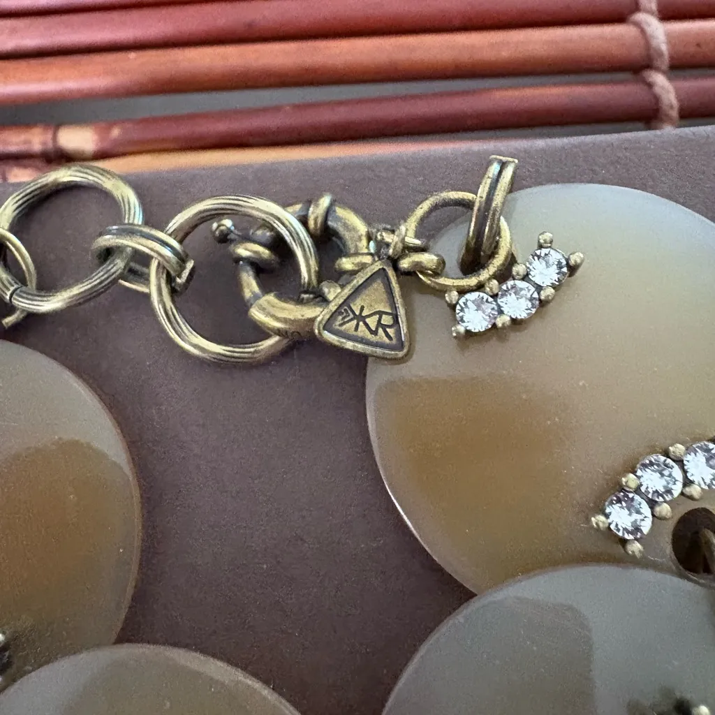 Silpada Gold and Cream Disc Bracelet KR Collection - Image 4