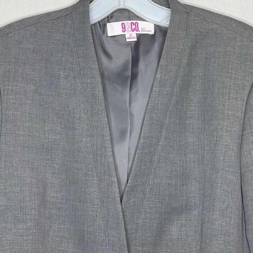 Vintage 9‎ & Co. Pantsuit Gray Size 12 - Image 8
